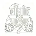 barcelona soccer tattoo design idea