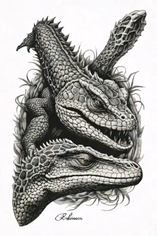 reptile sleeve tattoo tattoo design idea