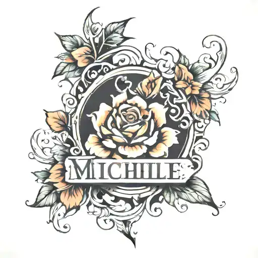 the name "MICHELLE" tattoo design idea