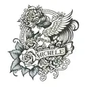 the name "MICHELLE" tattoo design idea