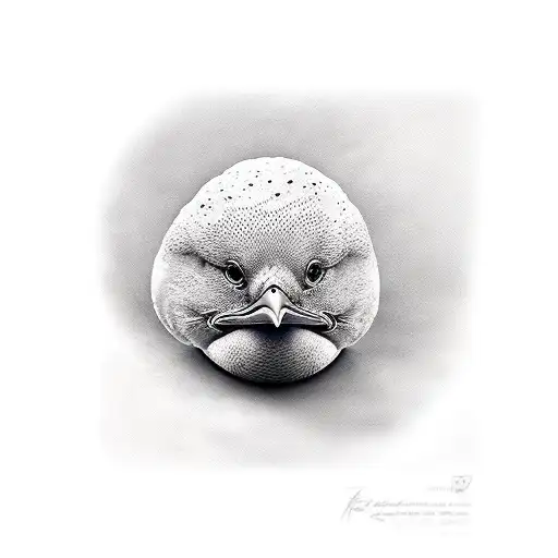pato con caca tattoo design idea