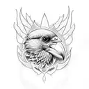 raven and dove tattoo design idea