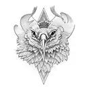 raven and dove tattoo design idea
