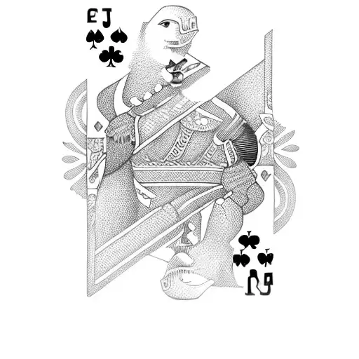 playing cards tattoo design idea