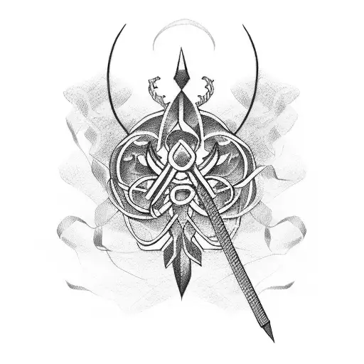 breast cancer ribbon tattoo design idea