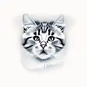 cat and killer tattoo design idea