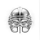 Spartan helmet with "Embrace the suck" written tattoo design idea