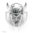 Spartan helmet with "Embrace the suck" written tattoo design idea