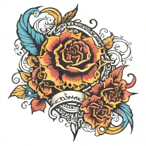 A N M K C signature tattoo design idea