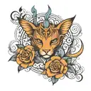 A N M K C signature tattoo design idea