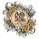 A N M K C signature tattoo design idea