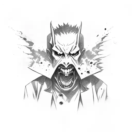 Darkness Devil chainsaw man tattoo design idea