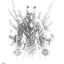 Darkness Devil chainsaw man tattoo design idea