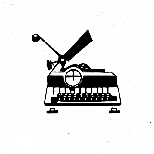 Táimid ag déanamh go hiontach text in typewriter fornt tattoo design idea