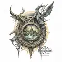 fantasy like lotr tattoo design idea