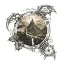 fantasy like lotr tattoo design idea