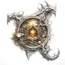 fantasy like lotr tattoo design idea
