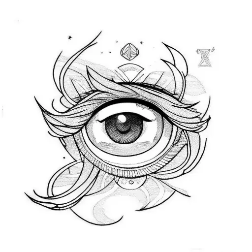 anime sakura eye tattoo design idea