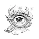 anime sakura eye tattoo design idea
