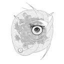 anime sakura eye tattoo design idea