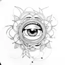 anime sakura eye tattoo design idea
