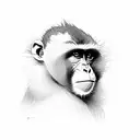 monkey tattoo design idea