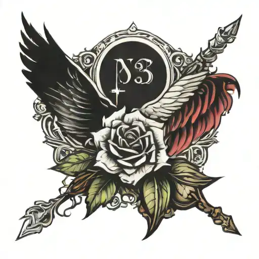 psalm 23:4 tattoo design idea