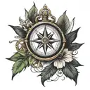 compass tattoo design idea