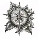 compass tattoo design idea