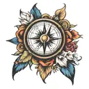 compass tattoo design idea