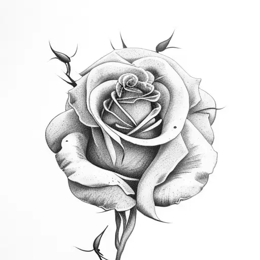wilted rose tattoo design idea