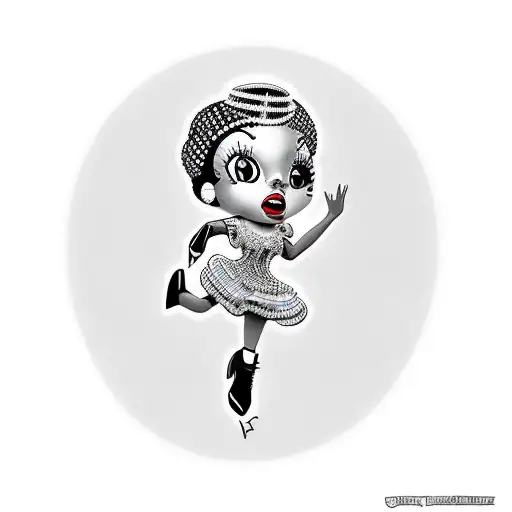 black Betty boop  tattoo design idea