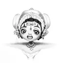 black Betty boop  tattoo design idea