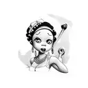 black Betty boop  tattoo design idea