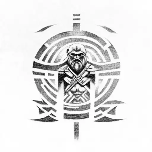 Gunvald written in elder futhark  tattoo design idea