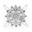 Steampunk gears tattoo design idea