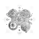 Steampunk gears tattoo design idea