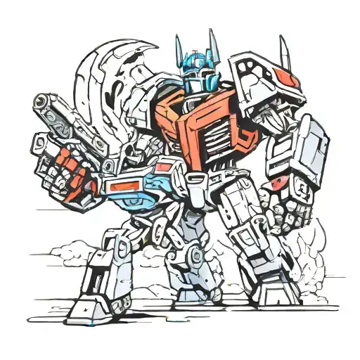 optimus prime vs megatron tattoo design idea