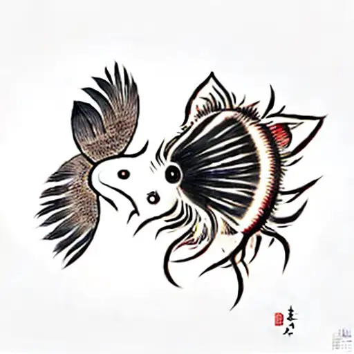 a Star nosed mole tattoo design idea