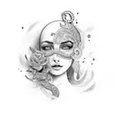 dhruvi name in secret code tattoo design idea