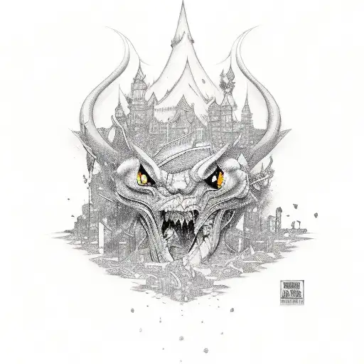 grunge city tattoo tattoo design idea