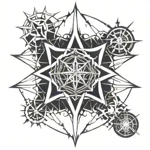 chaos star tattoo design idea