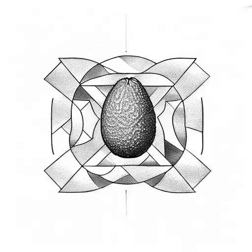 avocado tattoo design idea