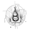 avocado tattoo design idea