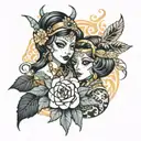 Kali and Tessa tattoo design idea