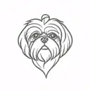 shih tzu dog tattoo design idea