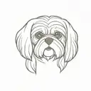 shih tzu dog tattoo design idea