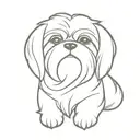 shih tzu dog tattoo design idea
