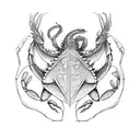dragon and crab tattoo design idea