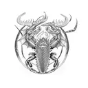 dragon and crab tattoo design idea